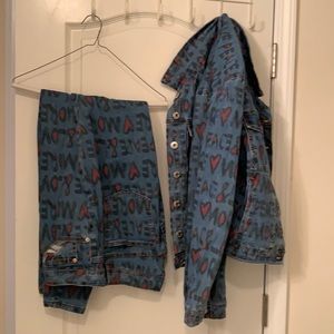 2 piece jean set